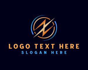 Tech - Lightning Bolt Energy logo design