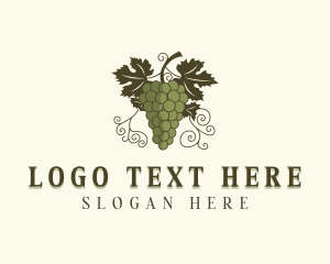 Dining - Natural Organic Grapes logo design