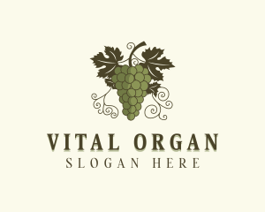 Natural Organic Grapes logo design