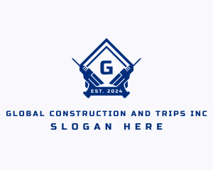 Construction Drill Renovation logo design