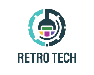 Colorful Tech Robotics logo design