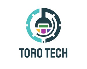 Colorful Tech Robotics logo design