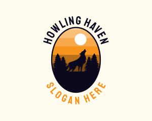 Howling - Howling Wolf Moon logo design