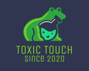 Toxic - Lab Flask Frog logo design