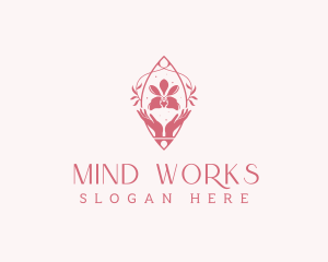 Organic Wellness Flower logo design