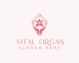 Organic Wellness Flower logo design