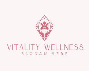 Organic Wellness Flower logo design