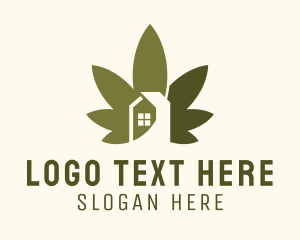 Marijuana - Weed Leaf House logo design