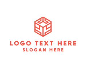 Toolbox - Orange Digital Cube logo design