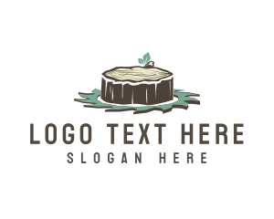 Wood - Saw Blade Wood Cutting Carpentry logo design