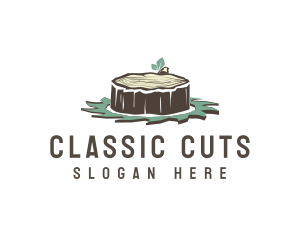 Saw Blade Wood Cutting Carpentry logo design