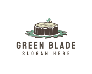 Saw Blade Wood Cutting Carpentry logo design