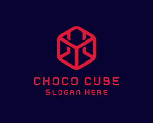 Digital Technology Cube logo design