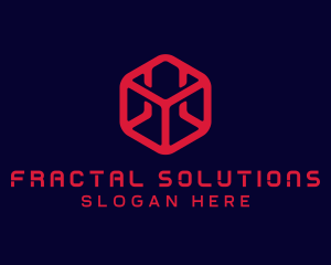 Digital Technology Cube logo design