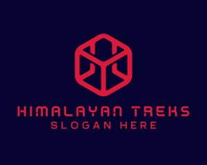 Digital Technology Cube logo design