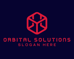 Digital Technology Cube logo design