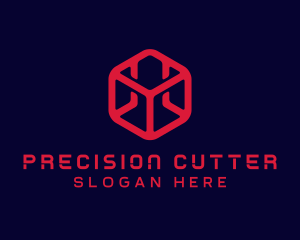 Digital Technology Cube logo design