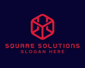 Digital Technology Cube logo design