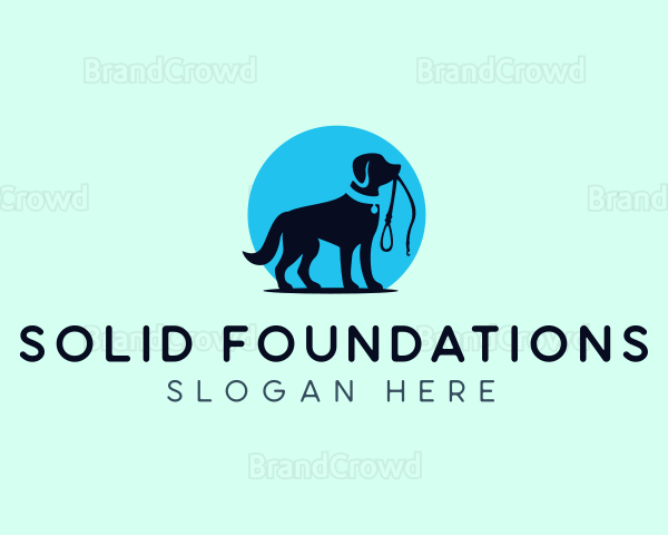 Dog Trainer Leash Logo