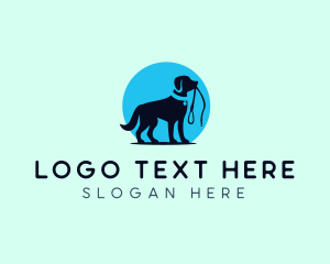 Vet - Dog Trainer Leash logo design