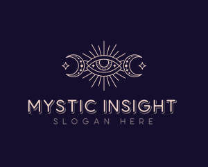 Astrology Moon Eye logo design