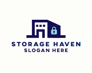 Warehouse - Storage Lock Warehouse logo design
