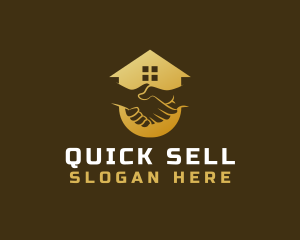 Sell - House Contract Real Estate logo design