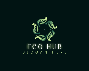 Eco Leaves Whirl logo design