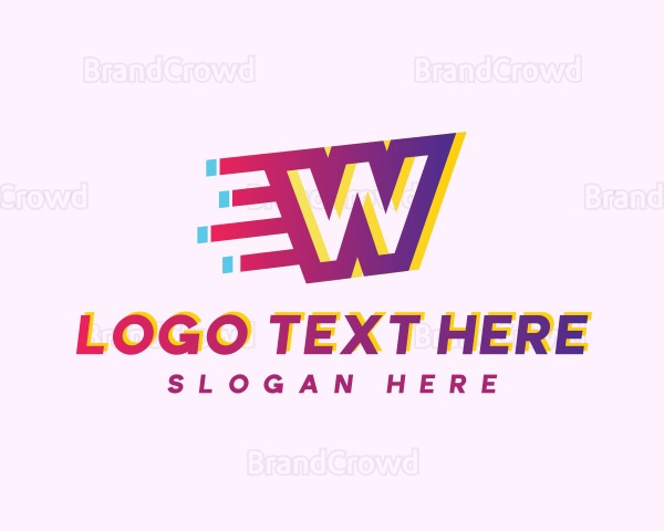 Speedy Delivery Letter W Logo