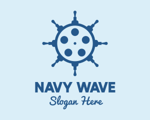 Navy - Helm Movie Film Reel logo design