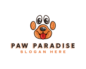 Puppy Paw Dog logo design