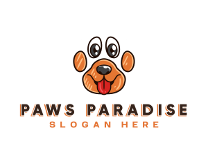 Puppy Paw Dog logo design