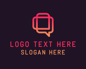 Chat Message Speech Logo