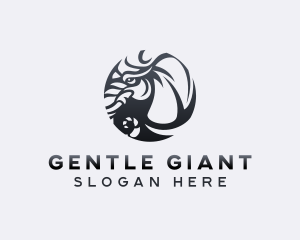 Elephant Mammoth Wildlife logo design