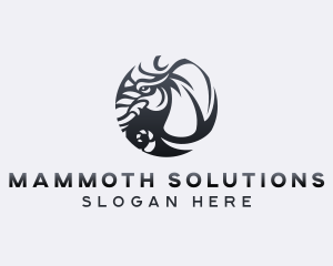 Mammoth - Elephant Mammoth Wildlife logo design