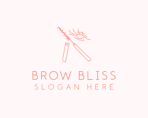 Eyelash Eye Mascara Cosmetic logo design