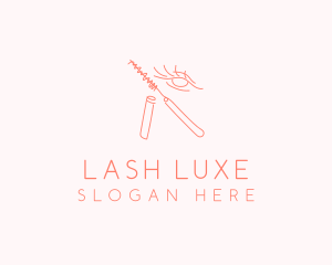 Eyelash Eye Mascara Cosmetic logo design