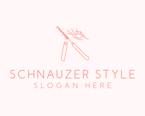 Eyelash Eye Mascara Cosmetic logo design