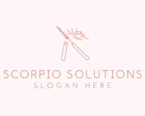 Eyelash Eye Mascara Cosmetic logo design