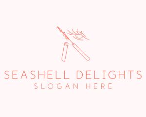 Eyelash Eye Mascara Cosmetic logo design