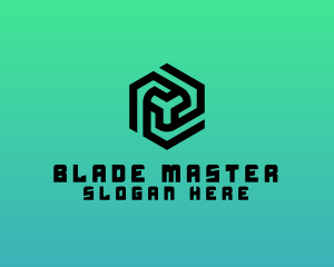 Cube Rotary Blade logo design