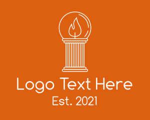 Candlelight - Pillar Candle Decor logo design