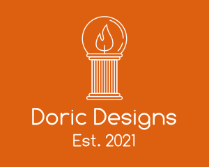 Doric - Pillar Candle Decor logo design