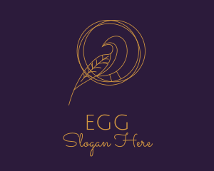 Organic Products - Elegant Gold Aviary logo design