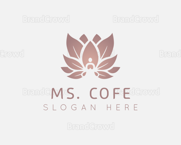 Sitting Lotus Flower Meditation Logo