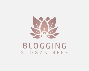 Sitting Lotus Flower Meditation Logo