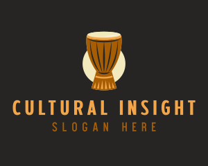 Djembe Drum Instrument logo design