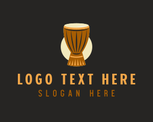 Africa - Djembe Drum Instrument logo design