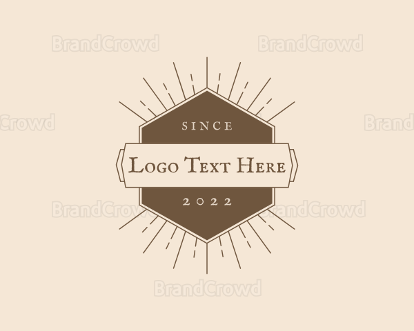 Retro Hexagon Business Logo