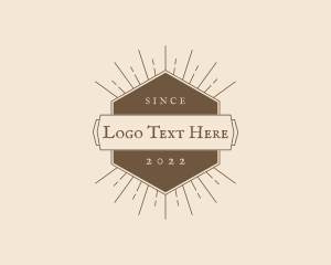 Hip - Retro Hexagon Business logo design